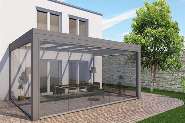 Pergola toit en verre