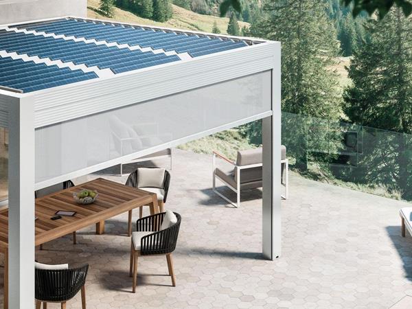 Pergola bioclimatique photovoltaïque