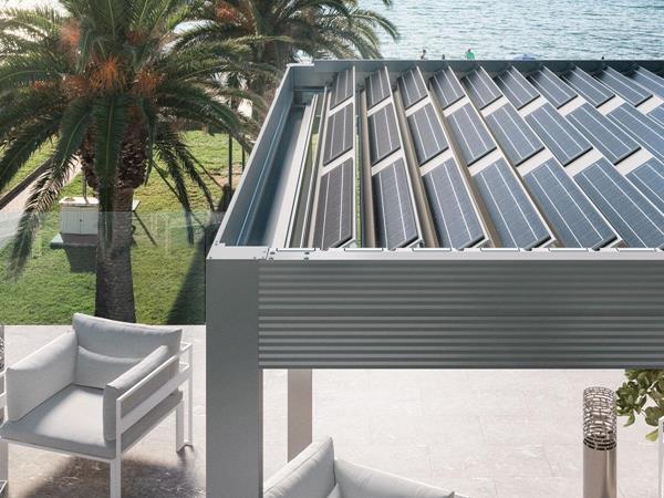 Pergola bioclimatique photovoltaïque