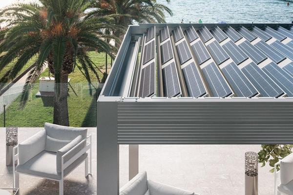 E-pergola produisant de l'électricité
