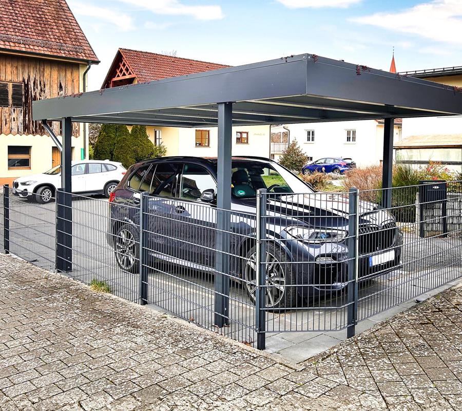 Montage eines Aluminium-Carports